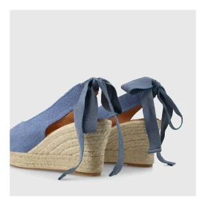 Cheap Alpargatas Azules Vinis Mujer Cuñas Y Alpargatas