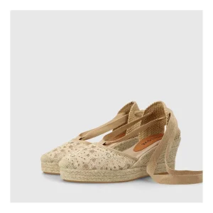 Best Sale Alpargatas Beige Flowi Mujer Cuñas Y Alpargatas