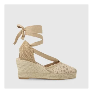 Best Sale Alpargatas Beige Flowi Mujer Cuñas Y Alpargatas