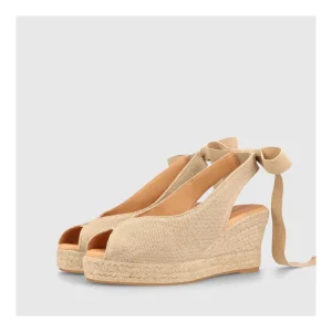 Sale Alpargatas Beige Vinis Mujer Cuñas Y Alpargatas