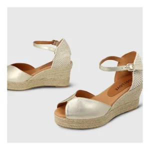 Best Sale Alpargatas Doradas Puneco Mujer Cuñas Y Alpargatas