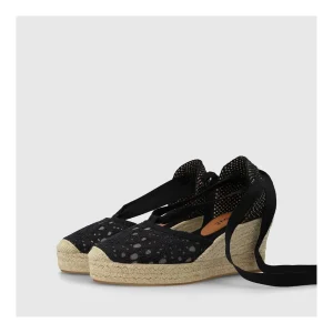 Best Sale Alpargatas Negras Flowi Mujer Cuñas Y Alpargatas