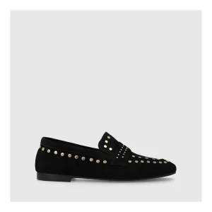 Outlet Mocasines Negros Be4771 Mujer Mocasines