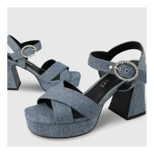 New Sandalias Azules Pe4703 Mujer Sandalias