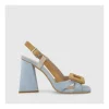 New Sandalias Azules Yulini Mujer Sandalias