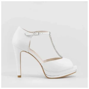 Shop Sandalias De Novia Blancas Pauli Mujer Sandalias De Novia
