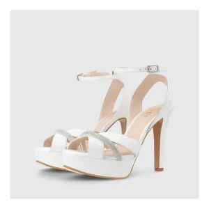 Discount Sandalias De Novia Blancas Tainoa Mujer Sandalias De Novia