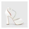 Shop Sandalias De Novia Blancas Techi Mujer Sandalias De Novia