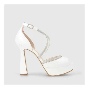 Shop Sandalias De Novia Blancas Techi Mujer Sandalias De Novia