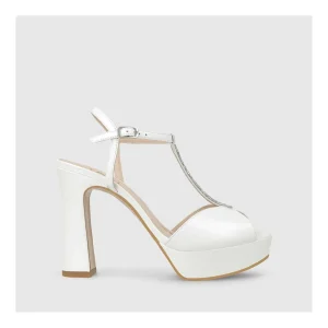 Sale Sandalias De Novia Blancas Tesire Mujer Sandalias De Novia