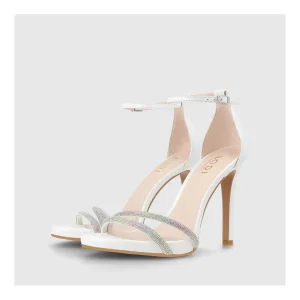 Cheap Sandalias De Novia Blancas Yutisa Mujer Sandalias De Novia