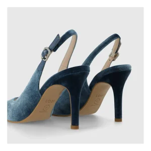 Best Sale Sandalias De Novia Terciopelo Azul Siula-Teno Mujer Sandalias De Novia