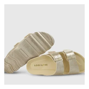 Hot Sandalias Doradas B-Duo Mujer Zapatos Planos