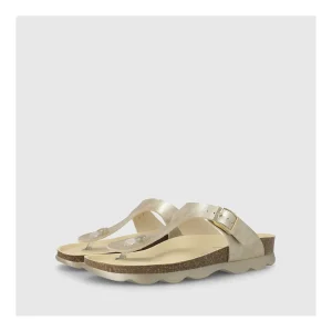 New Sandalias Doradas B-Esclava Mujer Zapatos Planos