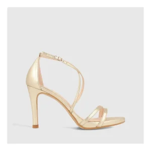 Store Sandalias Doradas Inriko-X Mujer Sandalias