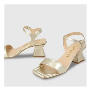 Hot Sandalias Doradas Min3002 Mujer Sandalias