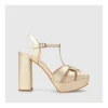 Online Sandalias Doradas Tisana Mujer Sandalias