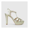 Discount Sandalias Doradas Tren Mujer Sandalias