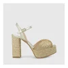 Cheap Sandalias Doradas Turasi Mujer Sandalias