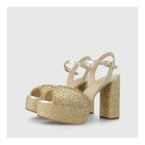 Cheap Sandalias Doradas Turasi Mujer Sandalias