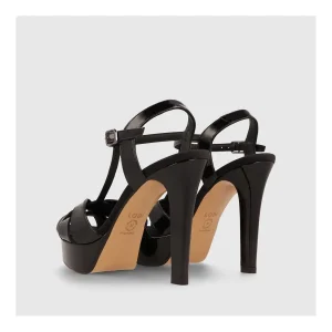 Fashion Sandalias Negras Tren Mujer Sandalias