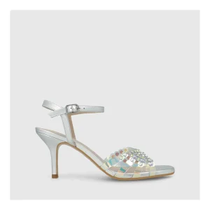 Shop Sandalias Plateadas Juslu Mujer Sandalias