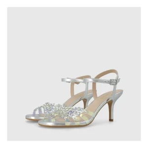 Shop Sandalias Plateadas Juslu Mujer Sandalias