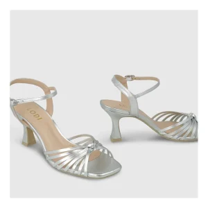 Hot Sandalias Plateadas Lusur Mujer Sandalias