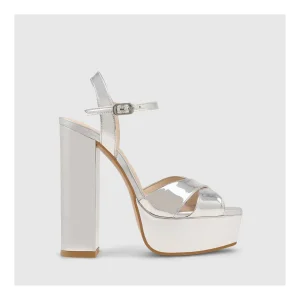 Best Sale Sandalias Plateadas Xemba Mujer Sandalias