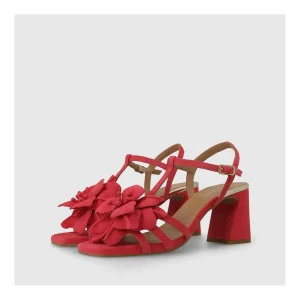Outlet Sandalias Rojas Bot5200 Mujer Sandalias