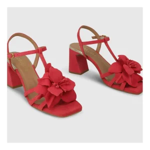 Outlet Sandalias Rojas Bot5200 Mujer Sandalias