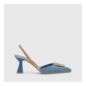 New Zapatos De Salón Azules Asires Mujer Zapatos De Salón