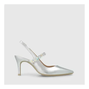 Discount Zapatos De Salón Plateados Elux Mujer Zapatos De Salón