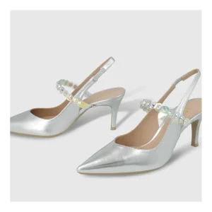 Discount Zapatos De Salón Plateados Elux Mujer Zapatos De Salón